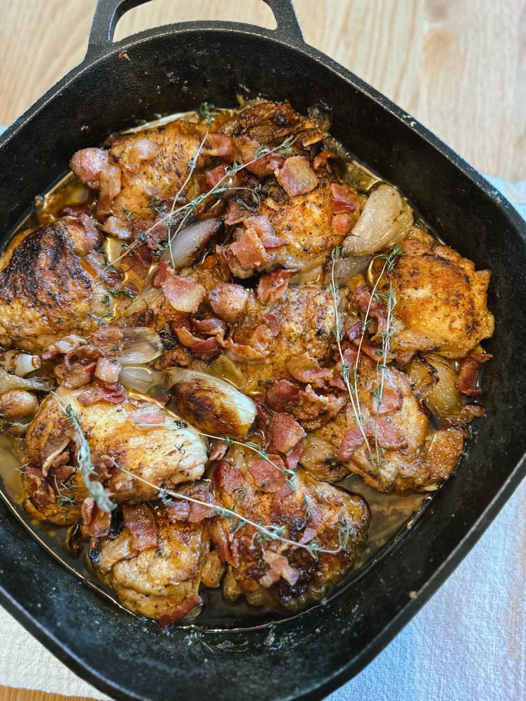 Chicken Fricassee with Shallots and&nbsp;Bacon